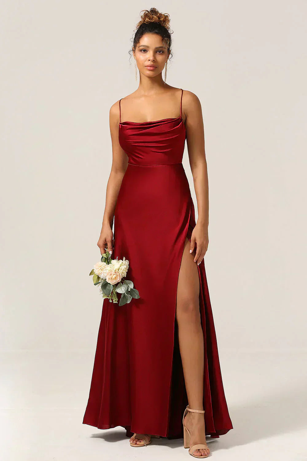 Women's Satin Maxi Dress
