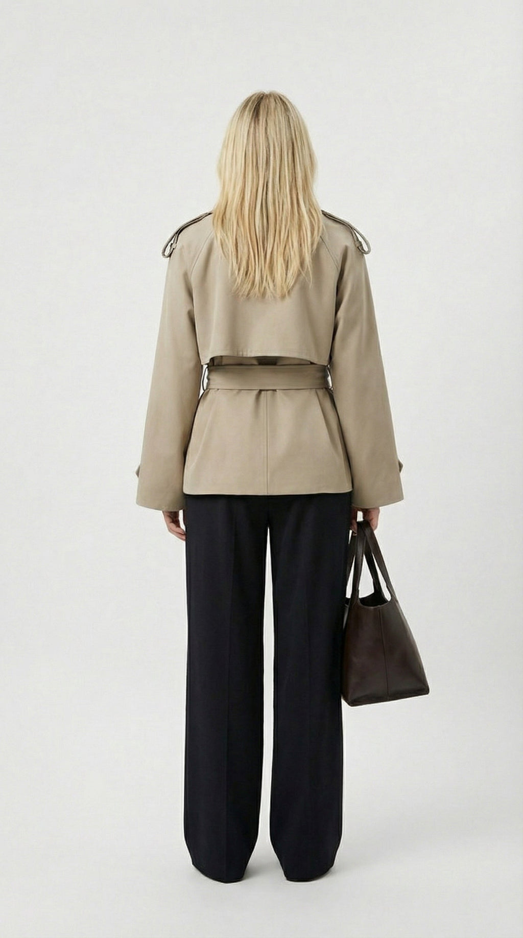 Women's Short Belted Trench Coat