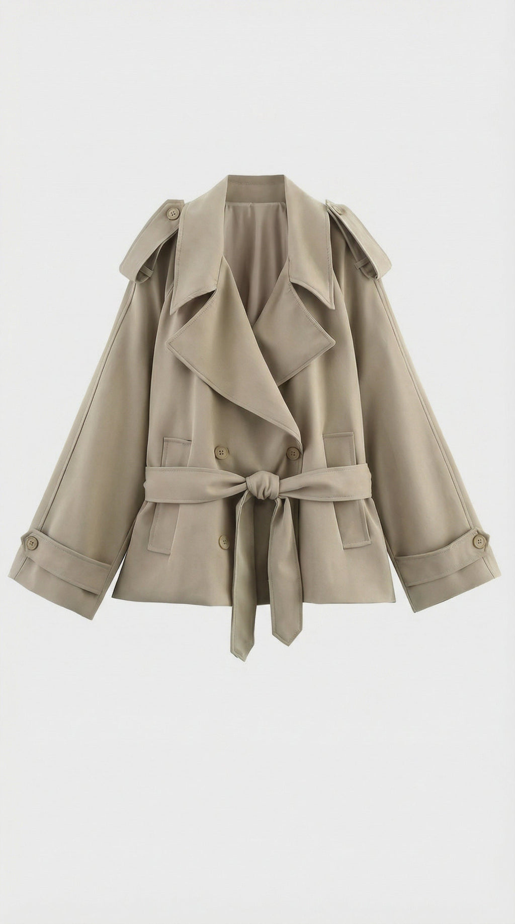Women's Short Belted Trench Coat