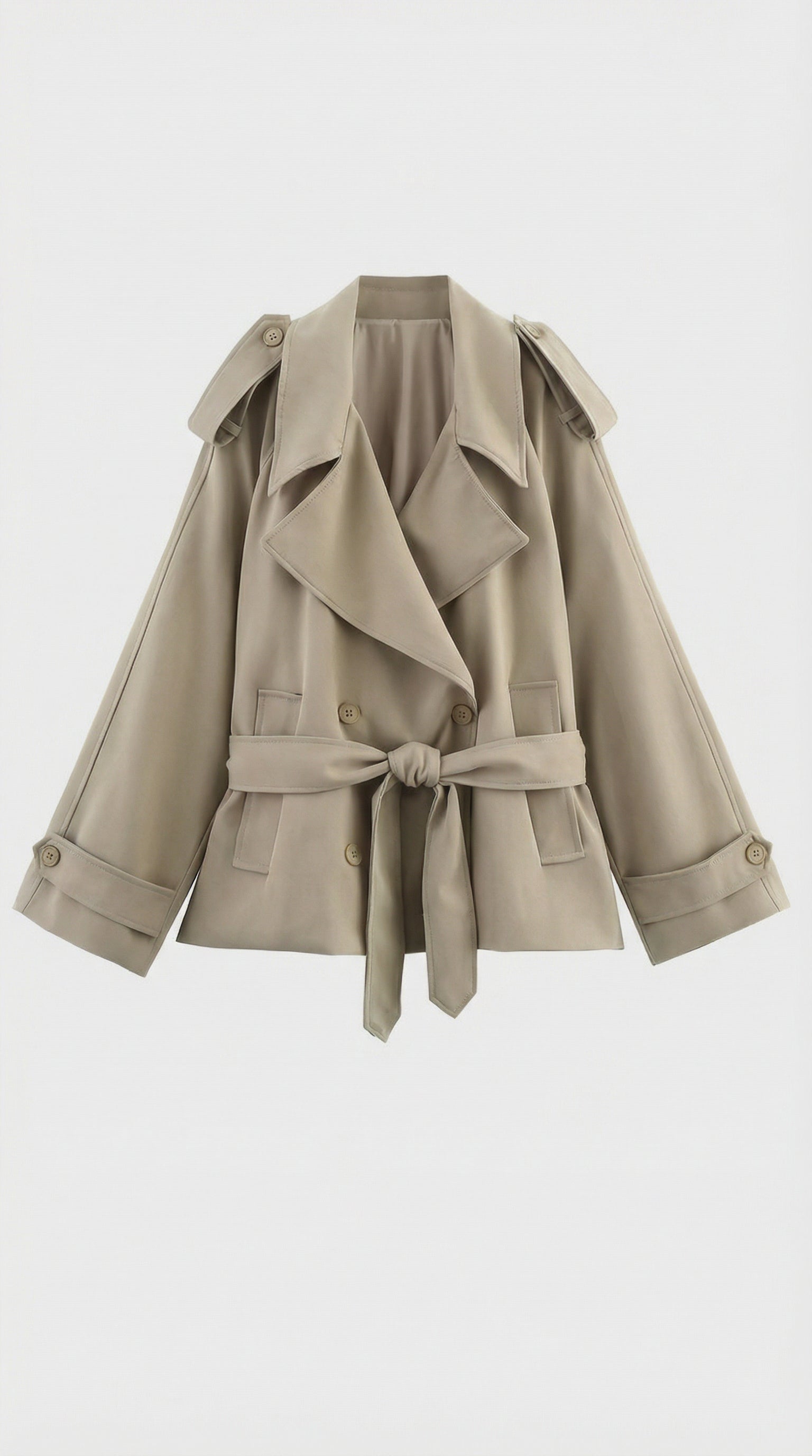 Women's Short Belted Trench Coat