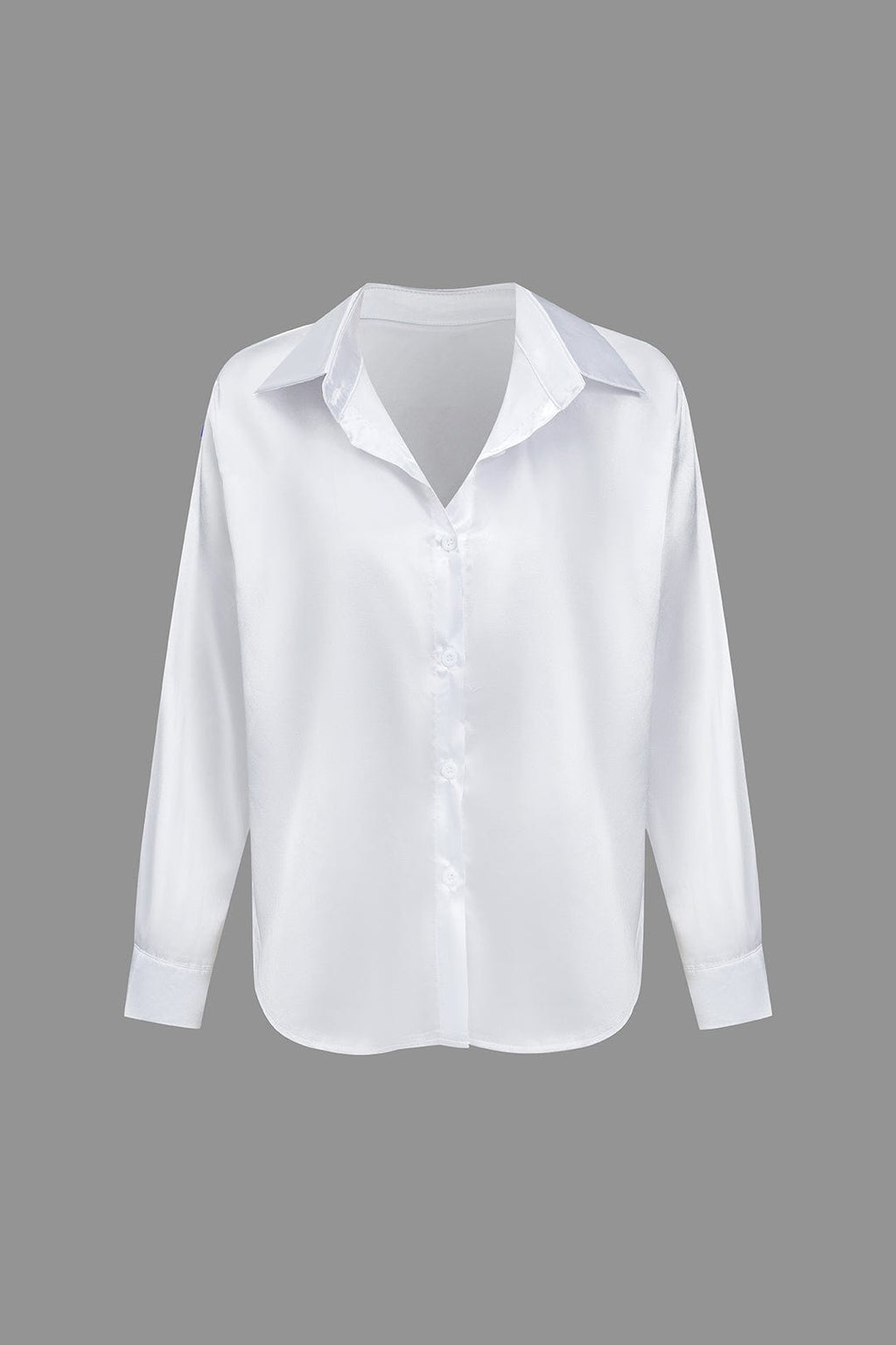 Women's Silk Long Sleeve Blouse - Elegant Flowing Fit