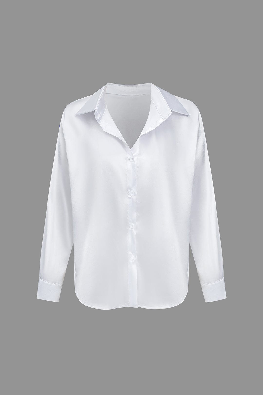 Women's Silk Long Sleeve Blouse - Elegant Flowing Fit