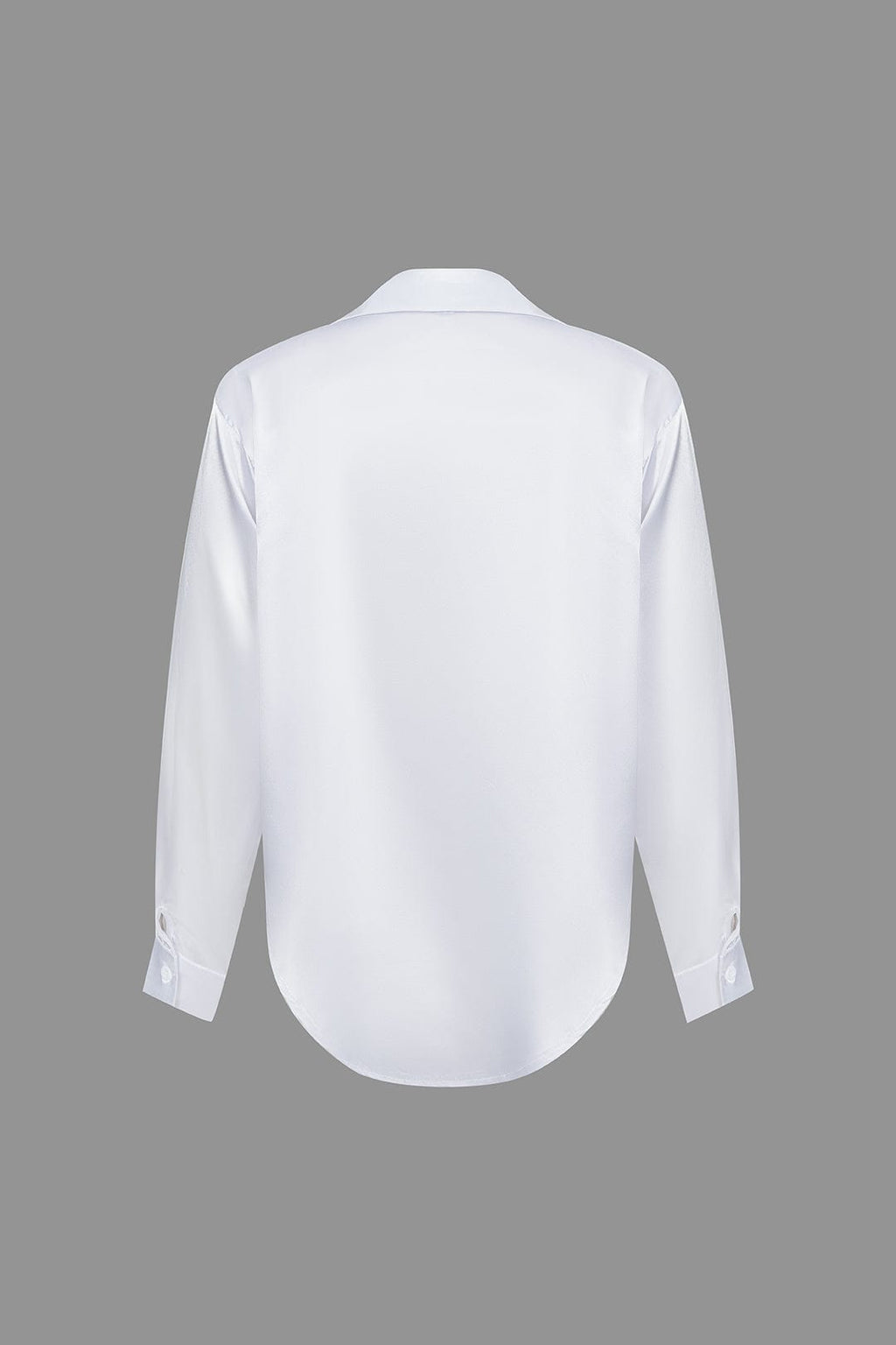 Women's Silk Long Sleeve Blouse - Elegant Flowing Fit
