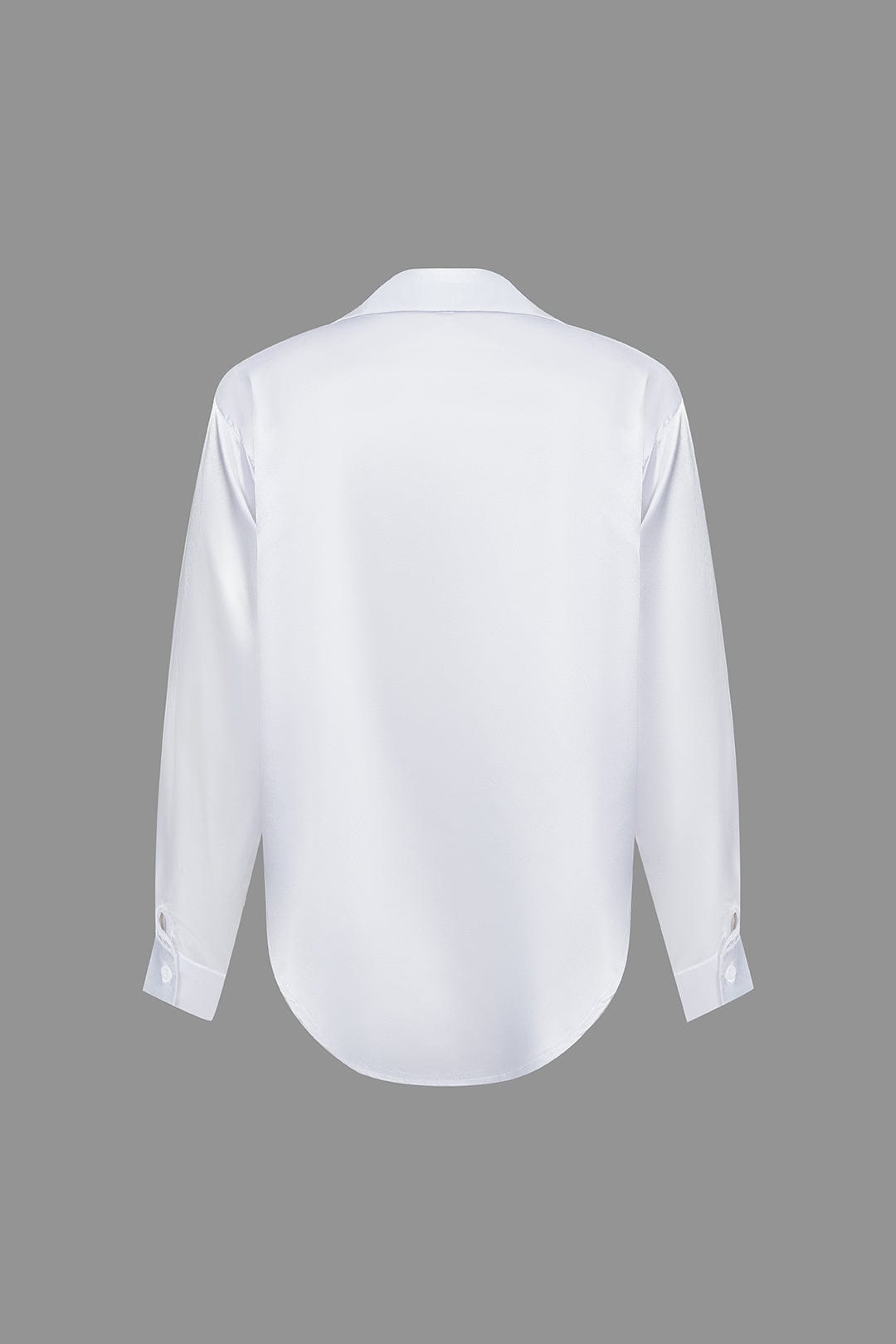 Women's Silk Long Sleeve Blouse - Elegant Flowing Fit