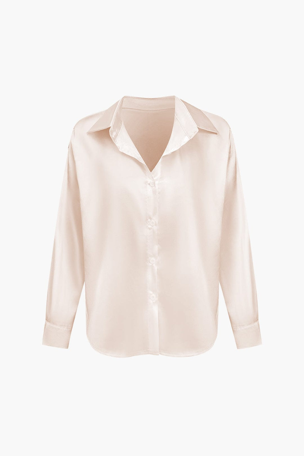 Women's Silk Long Sleeve Blouse - Elegant Flowing Fit