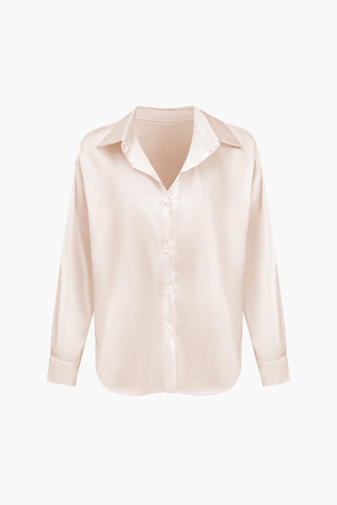 Women's Silk Long Sleeve Blouse - Elegant Flowing Fit