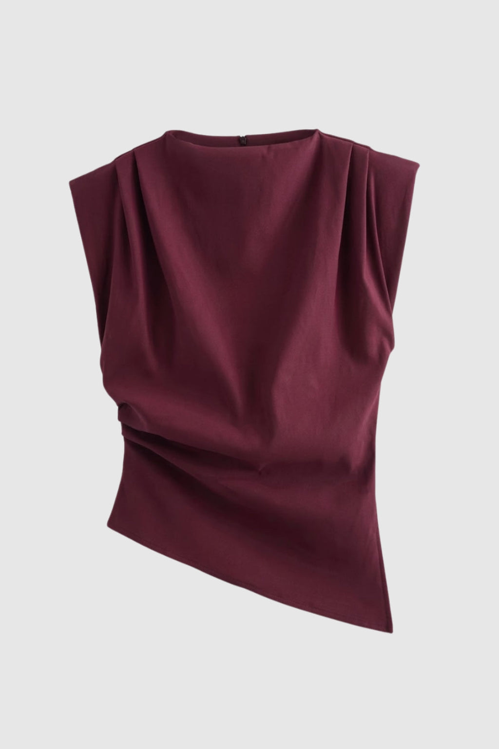 Women's Sleeveless Fitted Draped Top