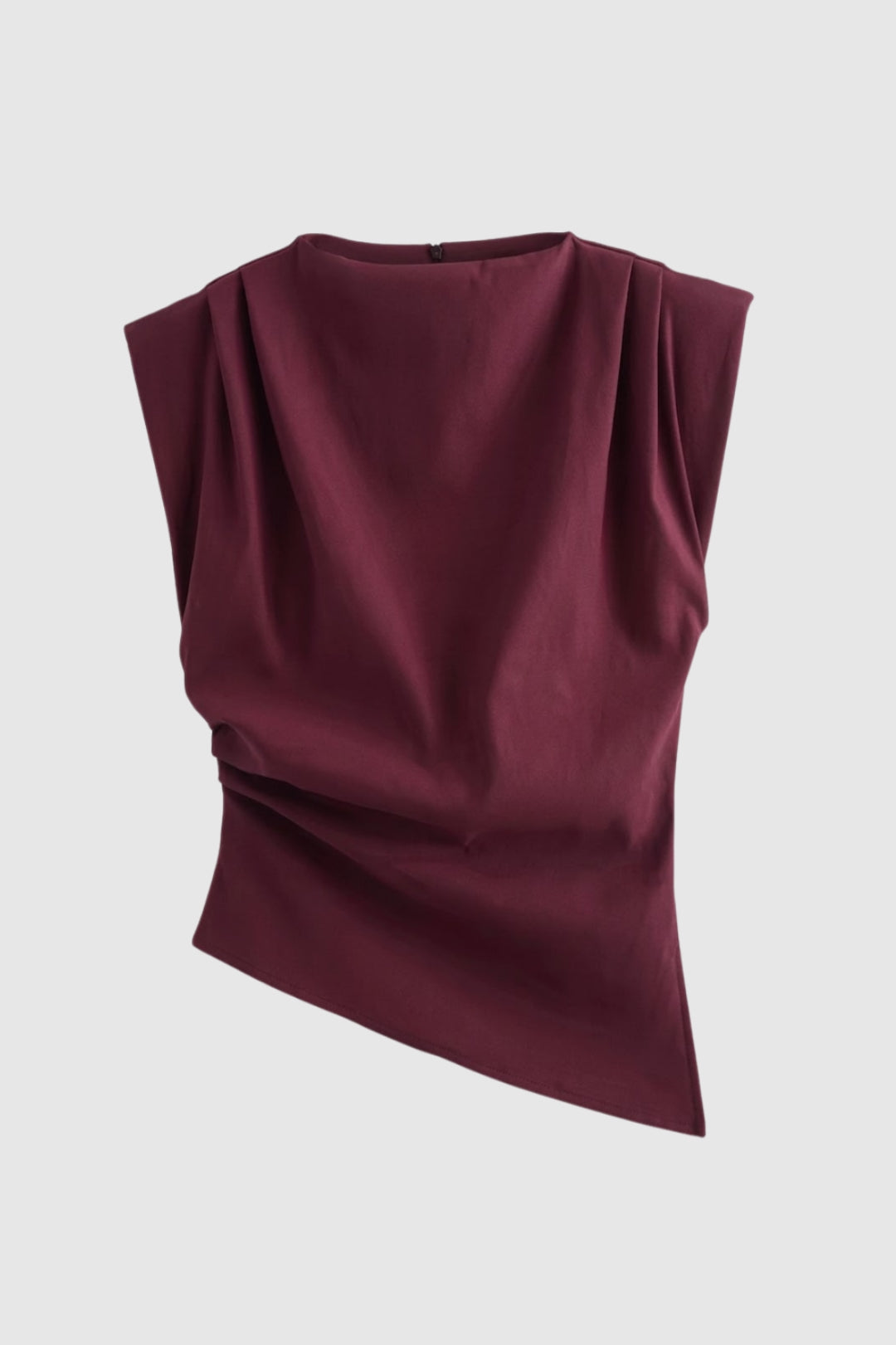 Women's Sleeveless Fitted Draped Top