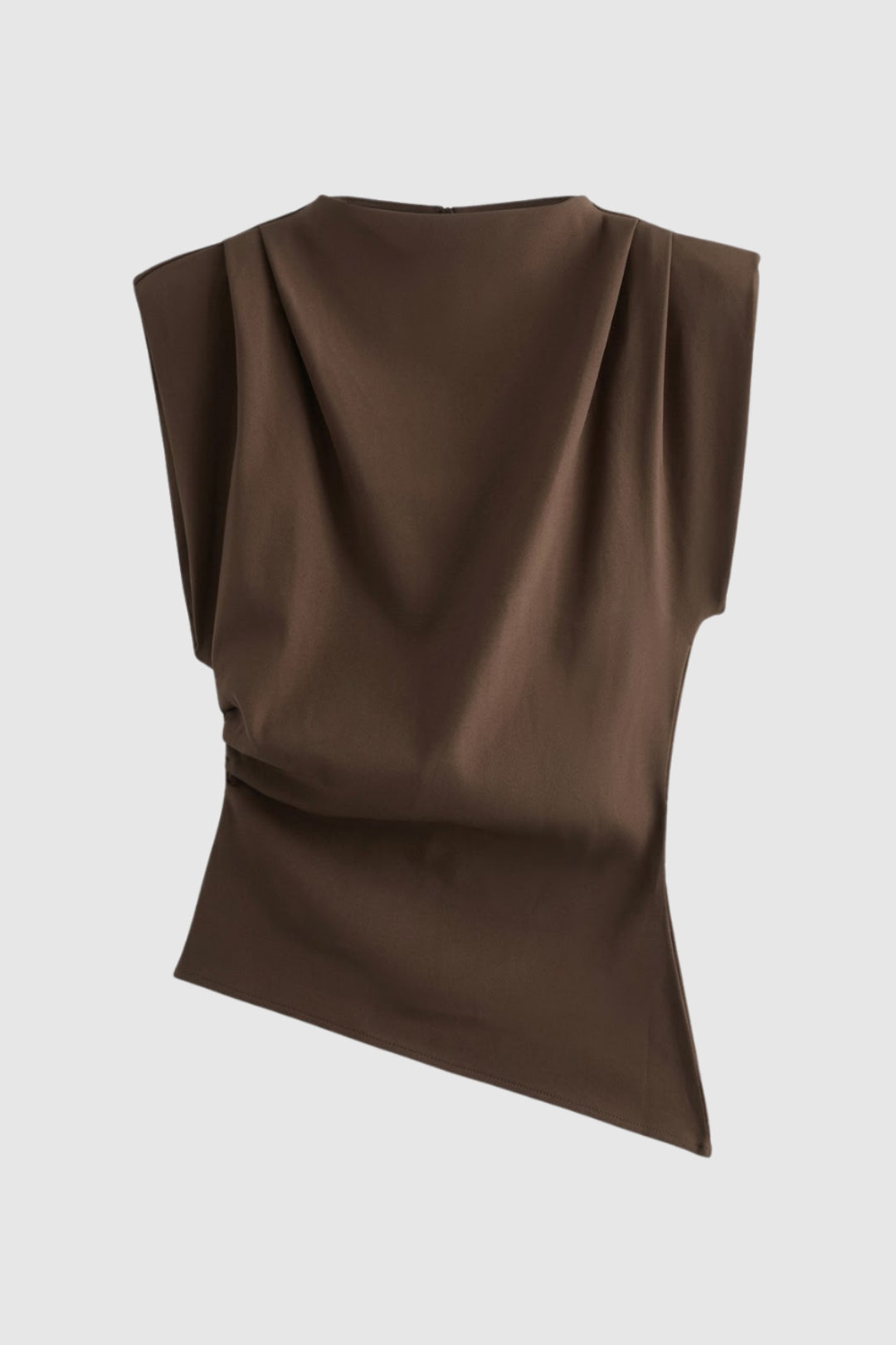 Women's Sleeveless Fitted Draped Top