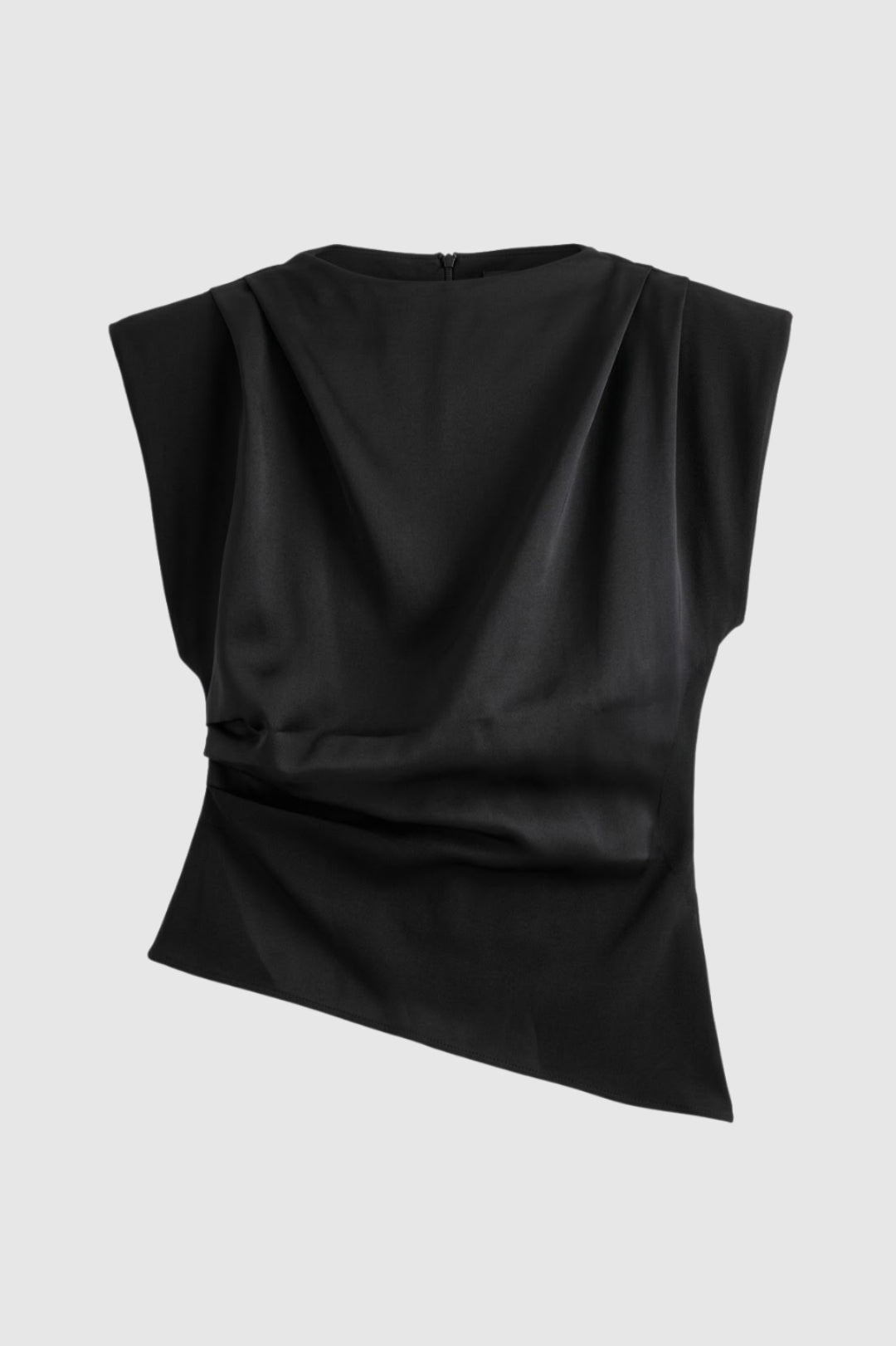 Women's Sleeveless Fitted Draped Top