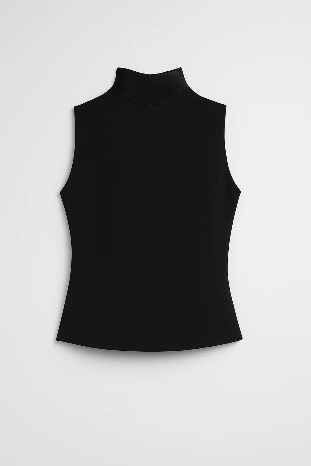 Women's Sleeveless Turtleneck Top with Cold Shoulder Detail