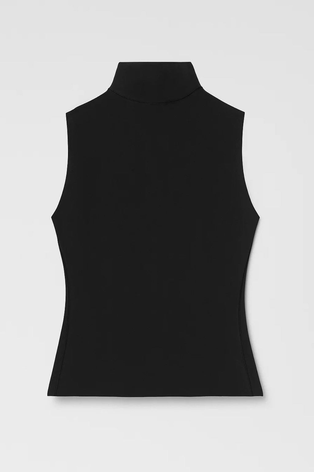 Women's Sleeveless Turtleneck Top with Cold Shoulder Detail