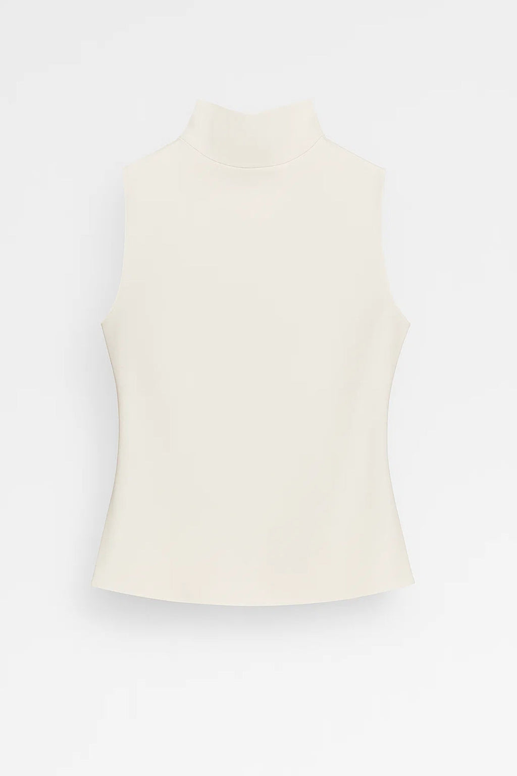 Women's Sleeveless Turtleneck Top with Cold Shoulder Detail