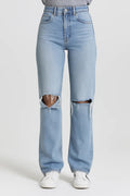 Women's Straight Fit Jeans – High Waist Design