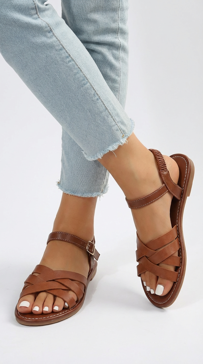 Women's Strappy Open-Toe Sandals for Casual Summer Wear