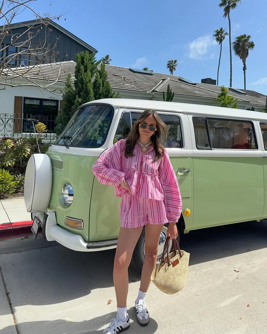 Women's Striped Beach Set