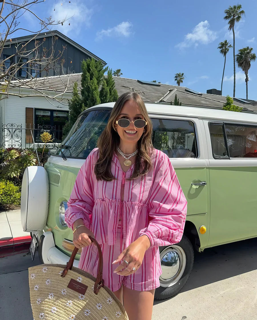 Women's Striped Beach Set