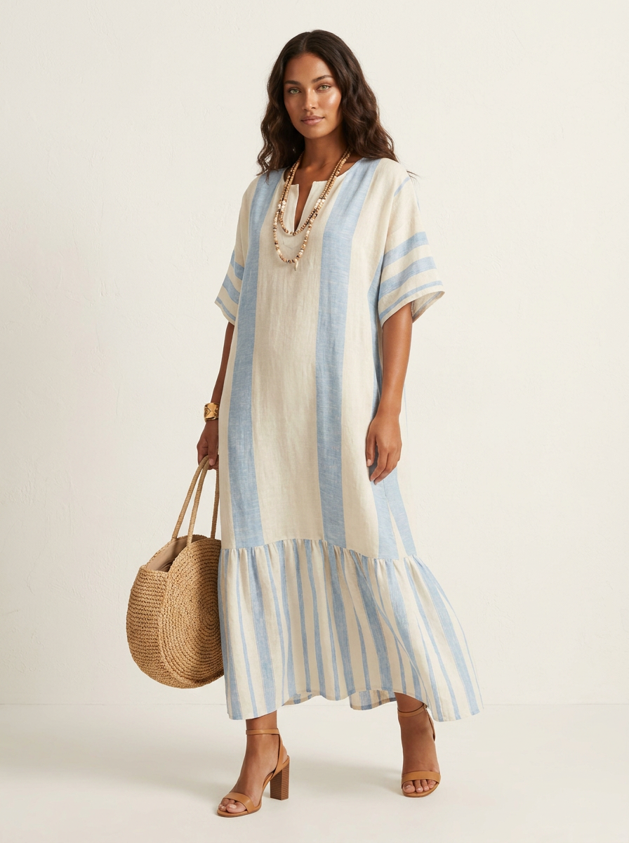 Women's Striped Maxi Dress