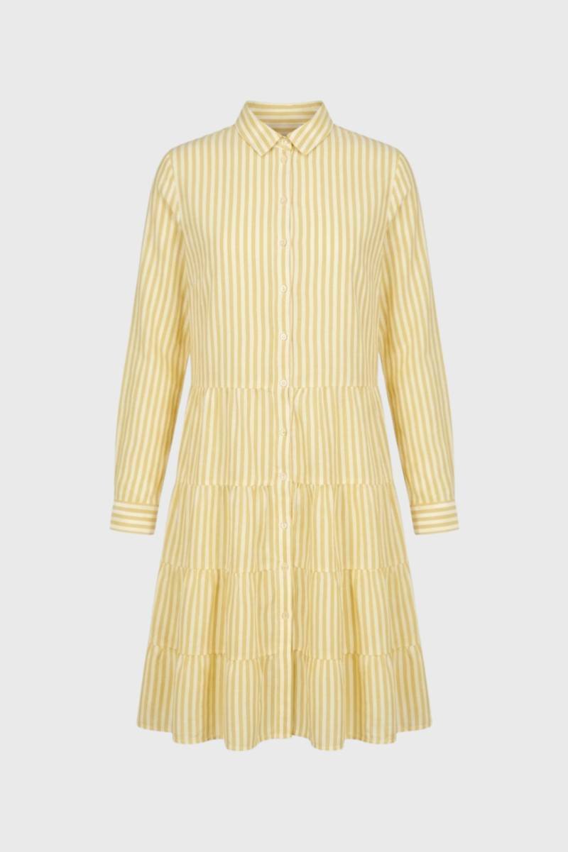 Women's Striped Midi Shirt Dress