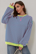 Women's Striped Sweatshirt - Soft and Comfortable Casual Wear