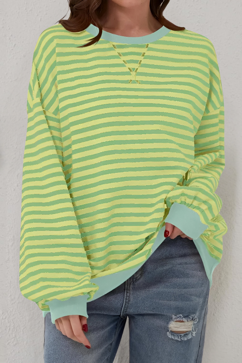 Women's Striped Sweatshirt - Soft and Comfortable Casual Wear