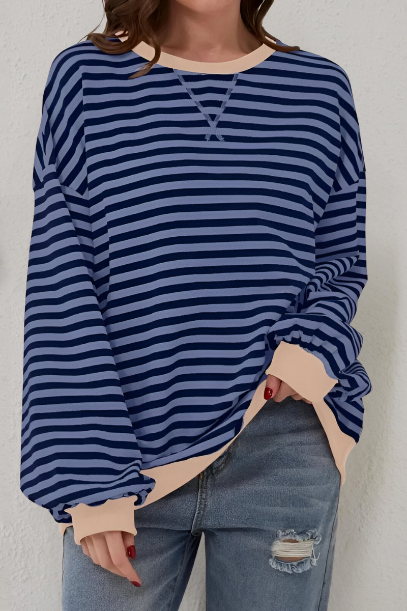 Women's Striped Sweatshirt - Soft and Comfortable Casual Wear