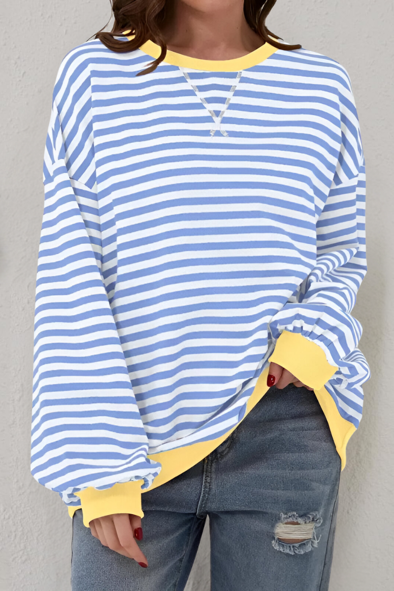Women's Striped Sweatshirt - Soft and Comfortable Casual Wear