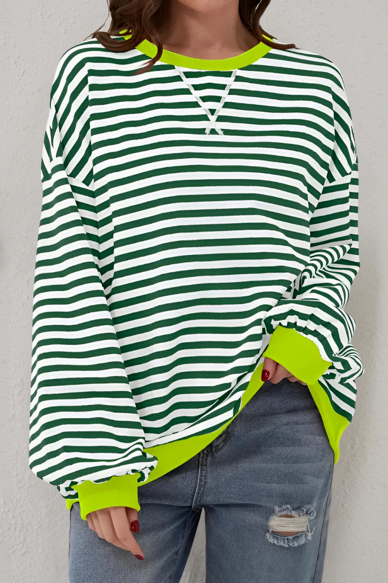 Women's Striped Sweatshirt - Soft and Comfortable Casual Wear