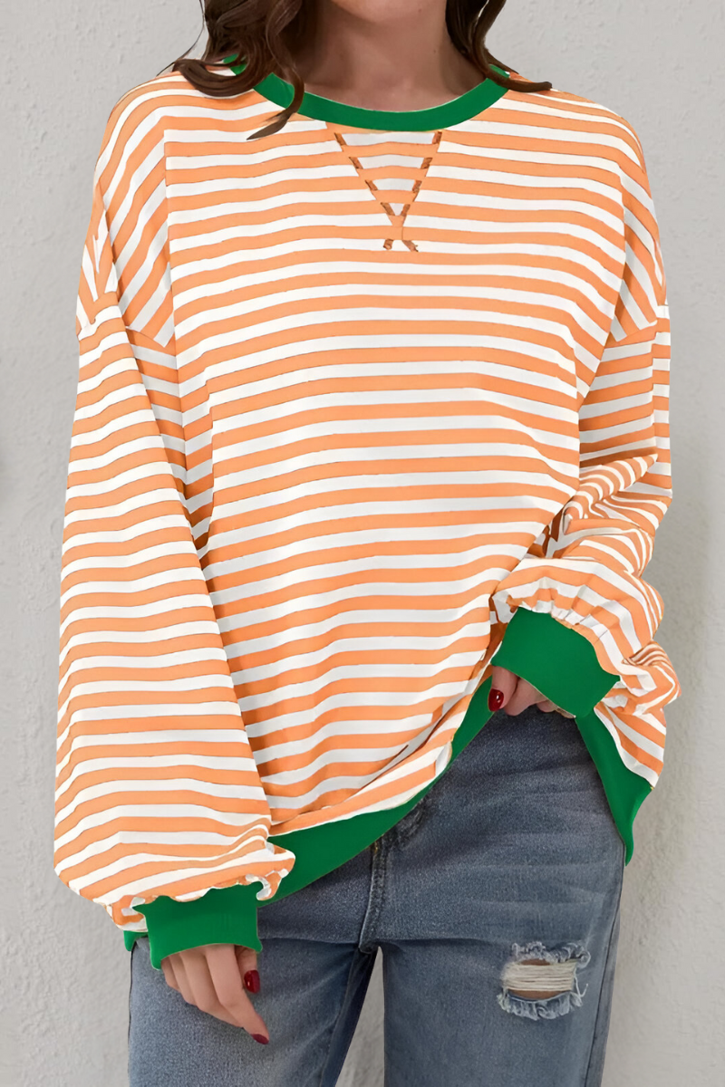 Women's Striped Sweatshirt - Soft and Comfortable Casual Wear