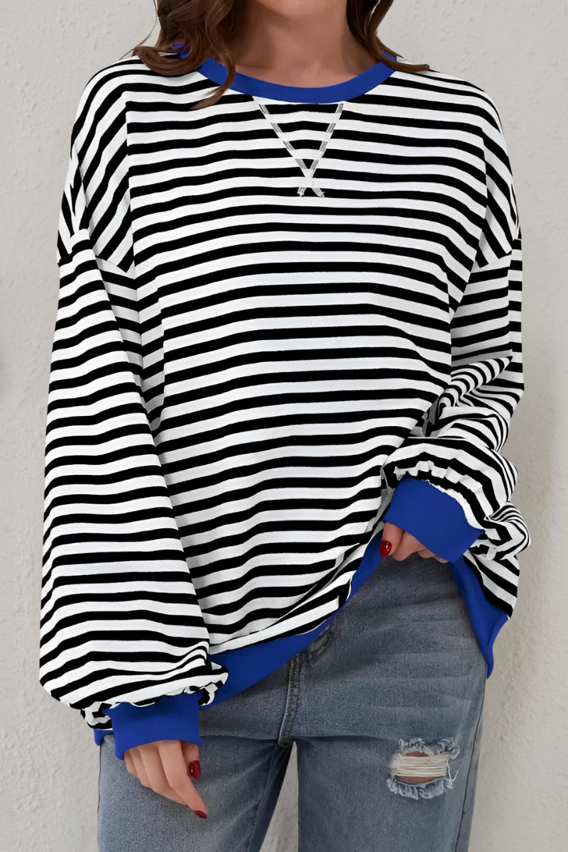 Women's Striped Sweatshirt - Soft and Comfortable Casual Wear