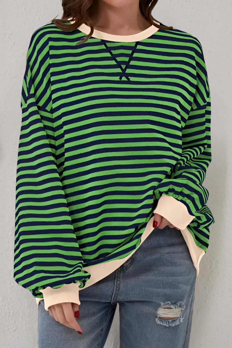 Women's Striped Sweatshirt - Soft and Comfortable Casual Wear