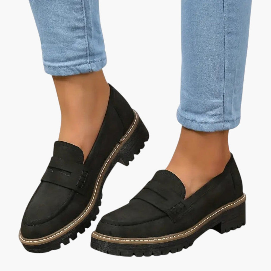 Women's Suede Slip-On Loafers with Non-Slip Sole