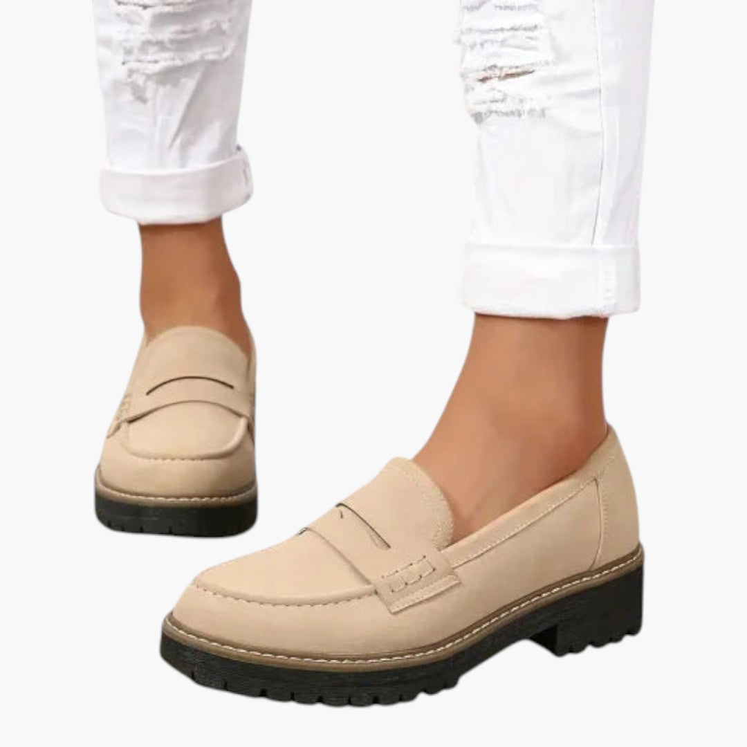 Women's Suede Slip-On Loafers with Non-Slip Sole