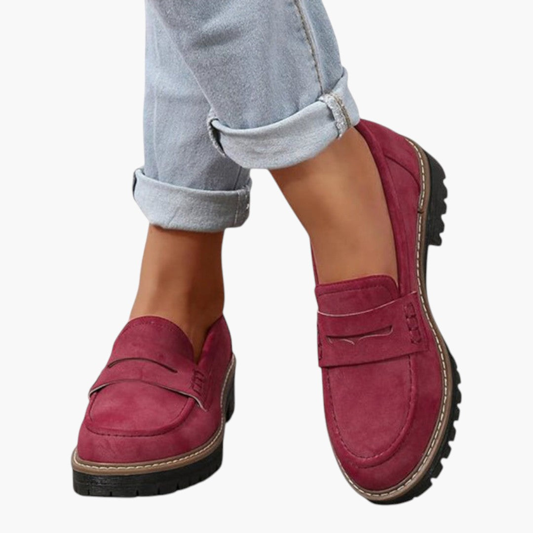 Women's Suede Slip-On Loafers with Non-Slip Sole