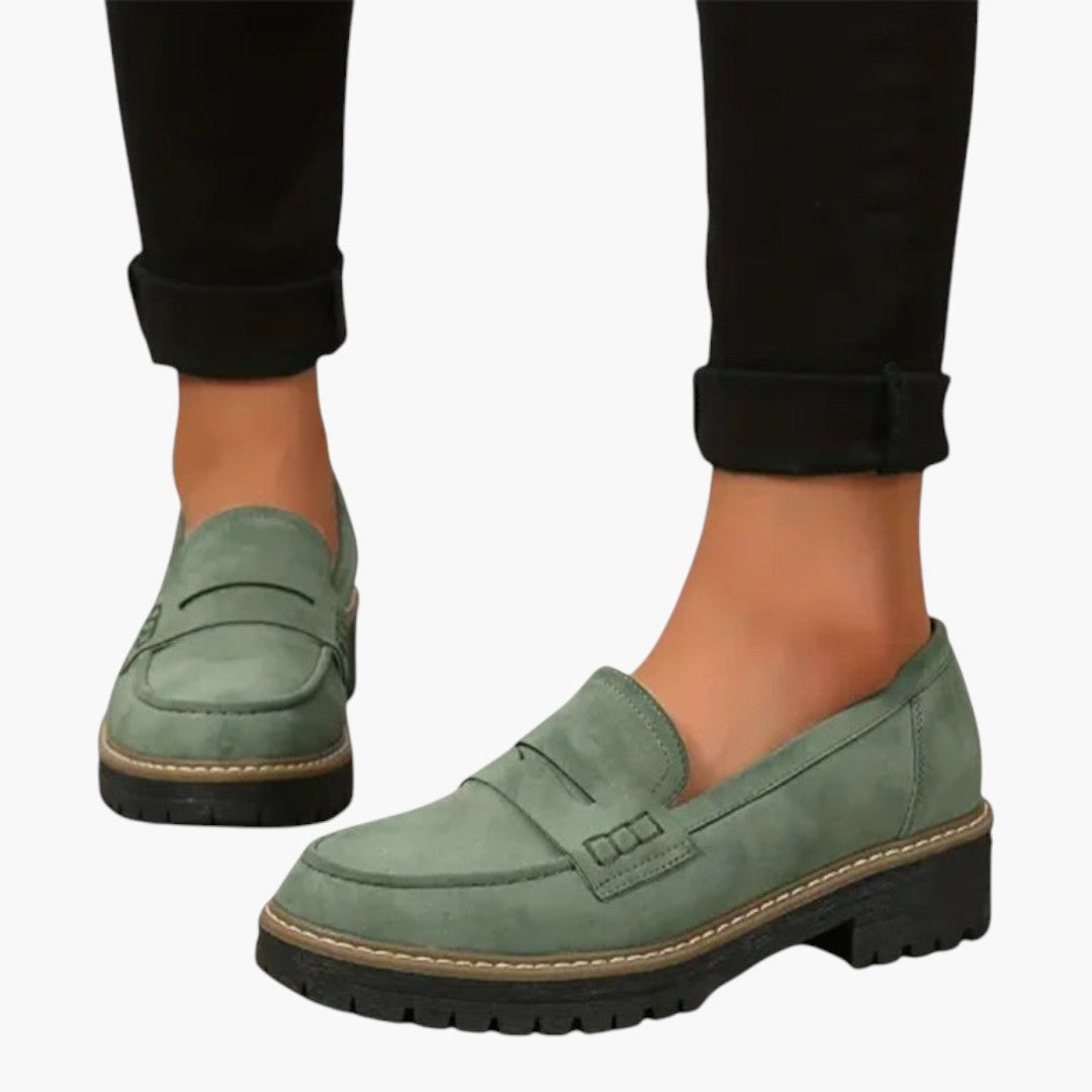 Women's Suede Slip-On Loafers with Non-Slip Sole