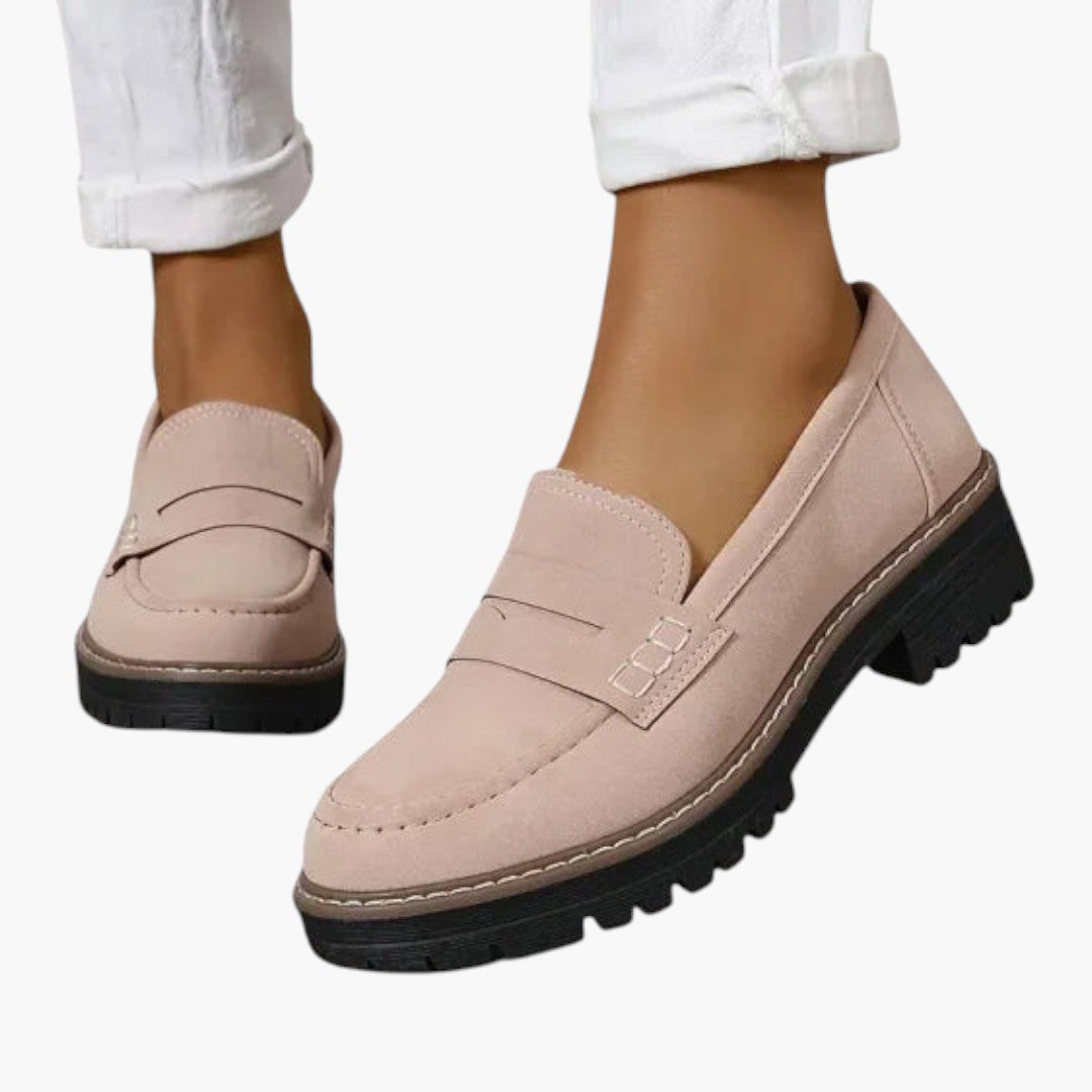 Women's Suede Slip-On Loafers with Non-Slip Sole