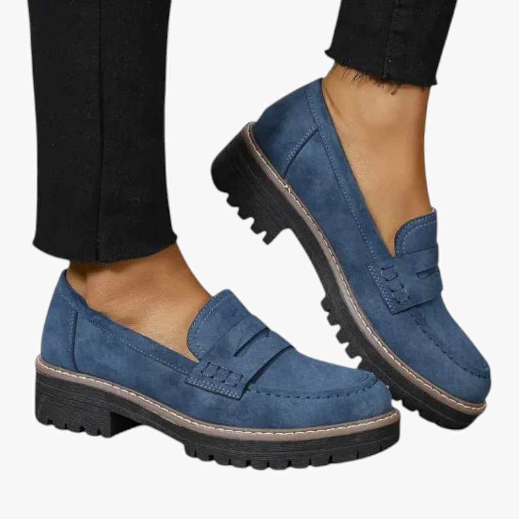 Women's Suede Slip-On Loafers with Non-Slip Sole