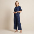 Women's Summer Pantsuit Co-ord Set with Loose Top and Wide Trousers