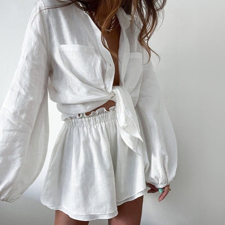 Women's Summer Shirt and Shorts Set
