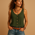 Women's Tank Top Airy V-Neck Sleeveless Summer Style