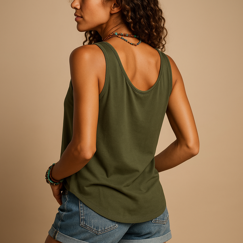 Women's Tank Top Airy V-Neck Sleeveless Summer Style