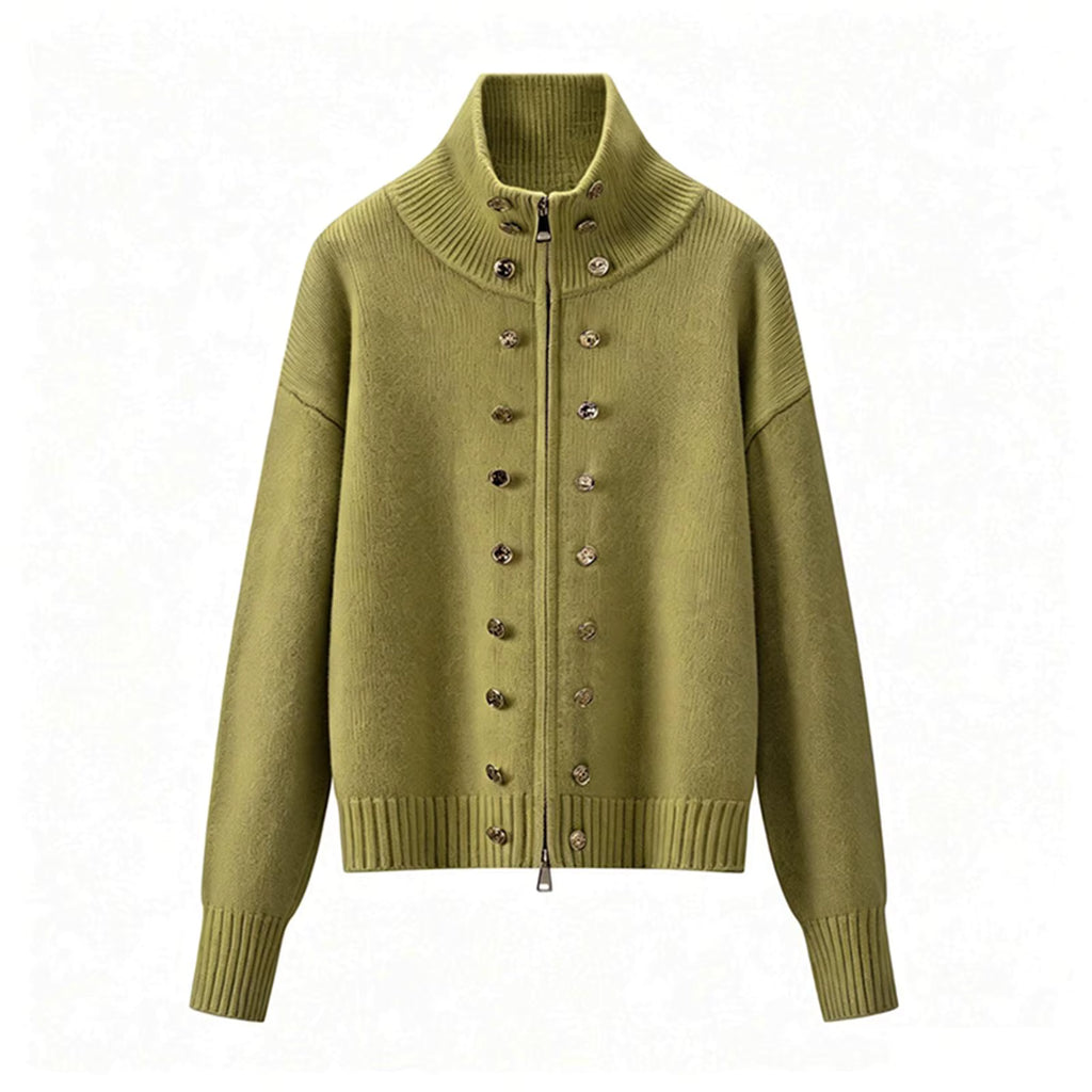 Women's Turtleneck Cardigan Jacket for Cozy Winter Style