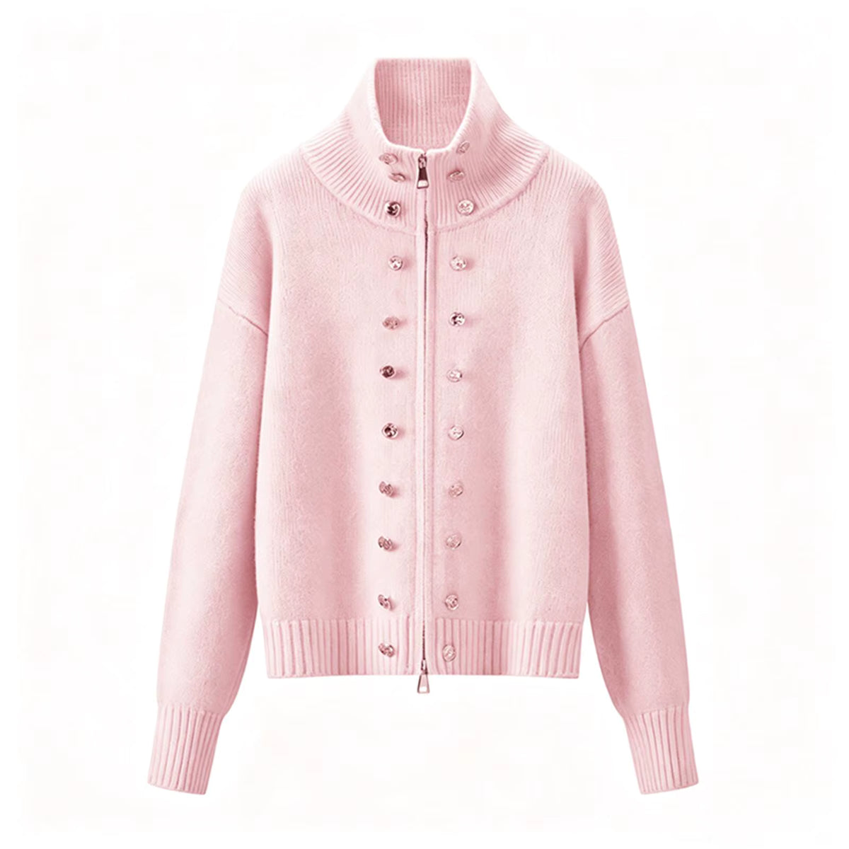 Women's Turtleneck Cardigan Jacket for Cozy Winter Style