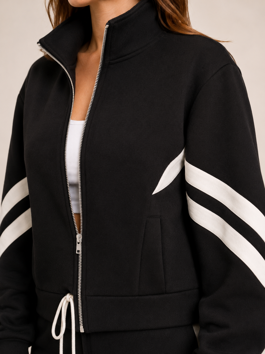 Women's Two-Piece Training Set with Stripes