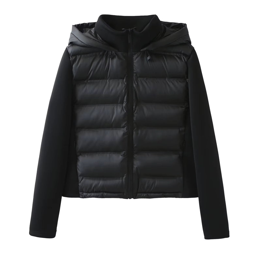 Women's Hybrid Puffer Jacket with Hood
