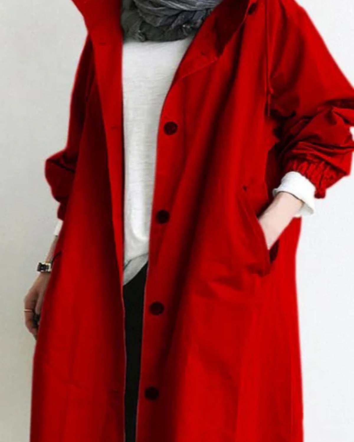 Women's Waterproof Raincoat with Adjustable Hood
