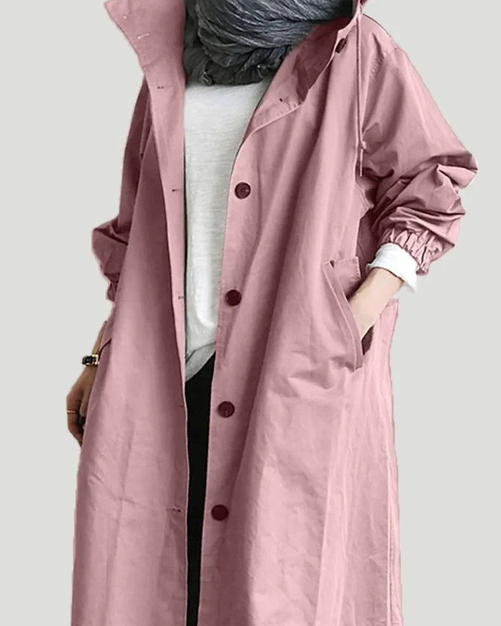 Women's Waterproof Raincoat with Adjustable Hood