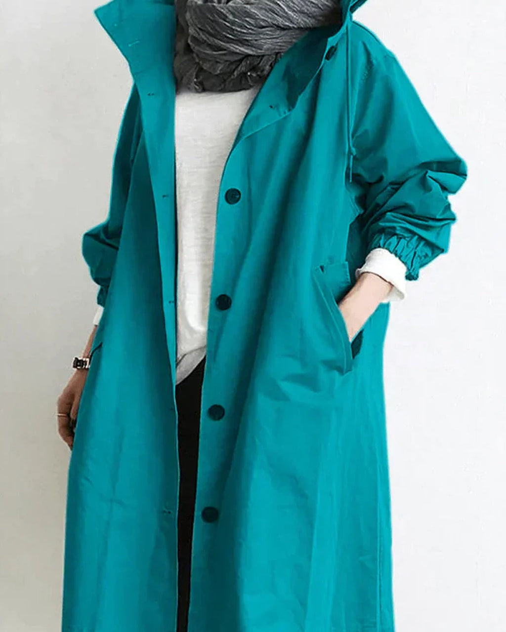 Women's Waterproof Raincoat with Adjustable Hood