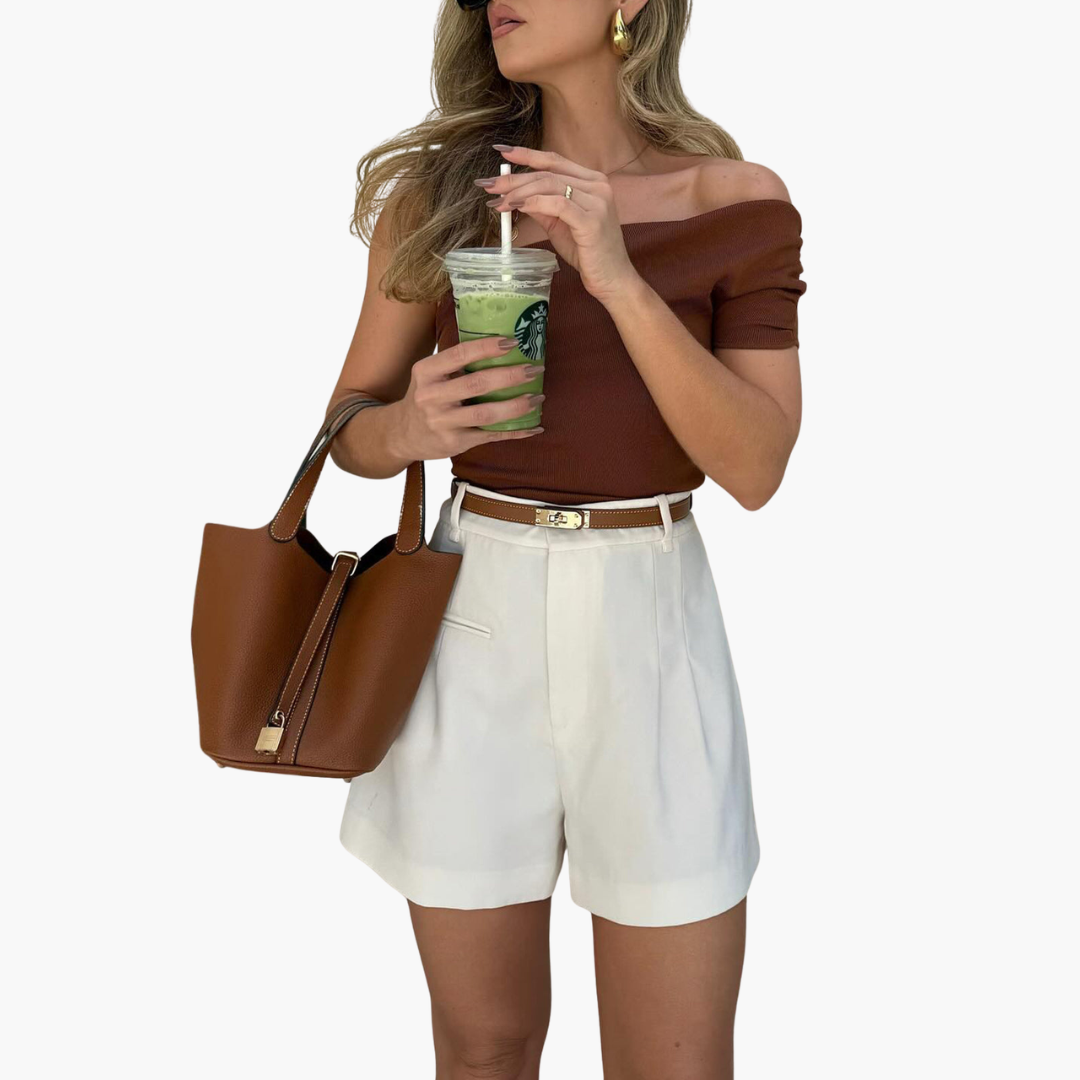 Women's Wide-Leg Pleated Shorts