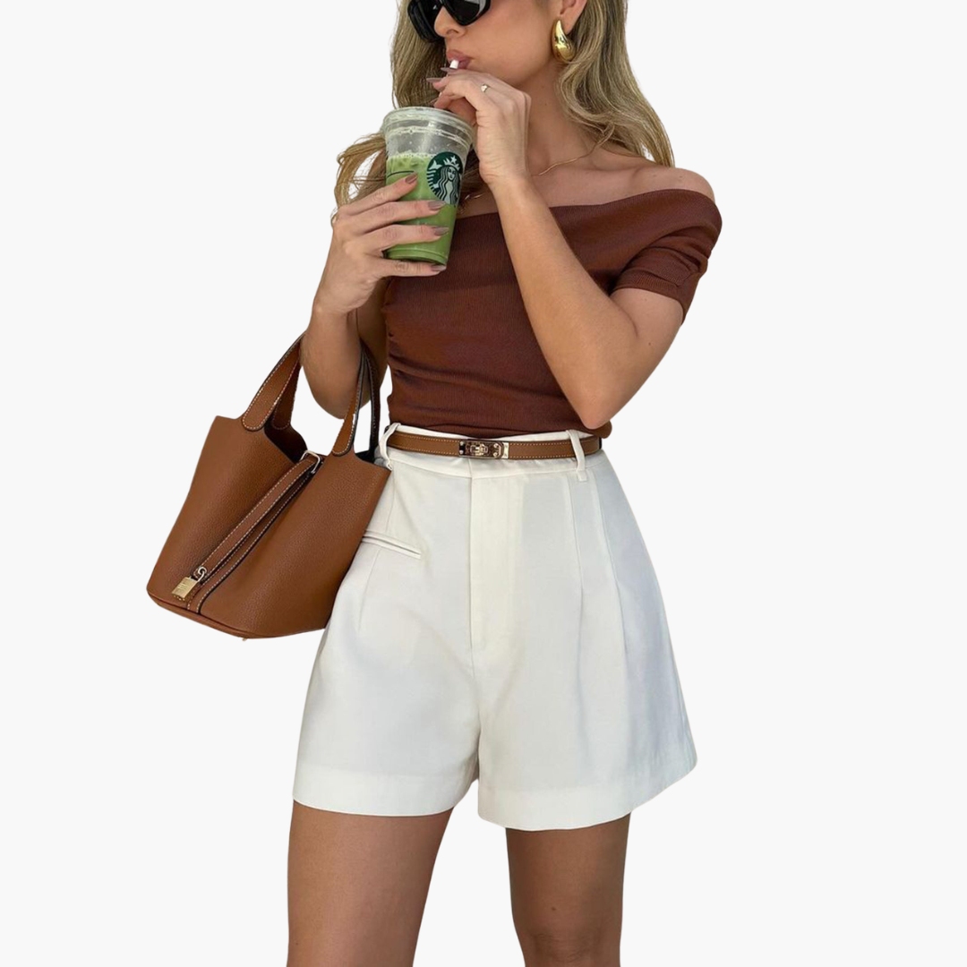 Women's Wide-Leg Pleated Shorts